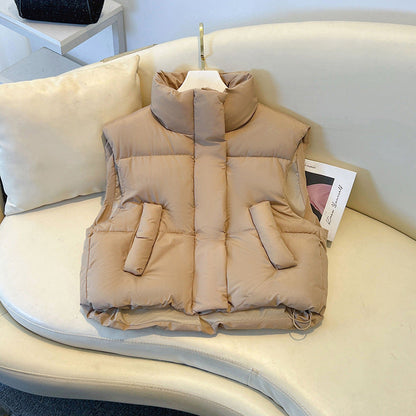 Gilet en Coton à Taille Haute Femme  Automne Hiver