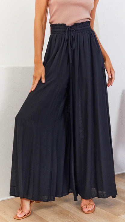 NORES - Pantalon Fluide Évasé avec Poches
