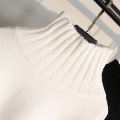 Pull-over ample style décontracté tendance, col roulé