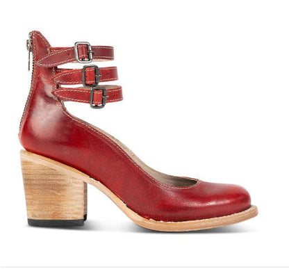 CLÉMENCE – Escarpins à talons hauts femme à triple bride et imprimé serpent FREEBIRD